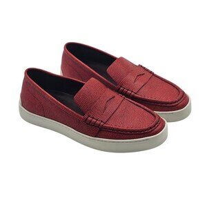 Women's - Rag & Bone Colby Red Leather Penny Loafers, Size 8